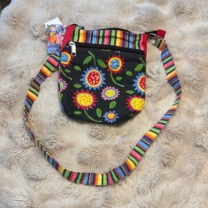 Colorful Floral Crossbody Bag nwt
